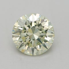 GIA Certified 1.14 Carat Fancy Light Yellow Green SI2 Clarity Diamond