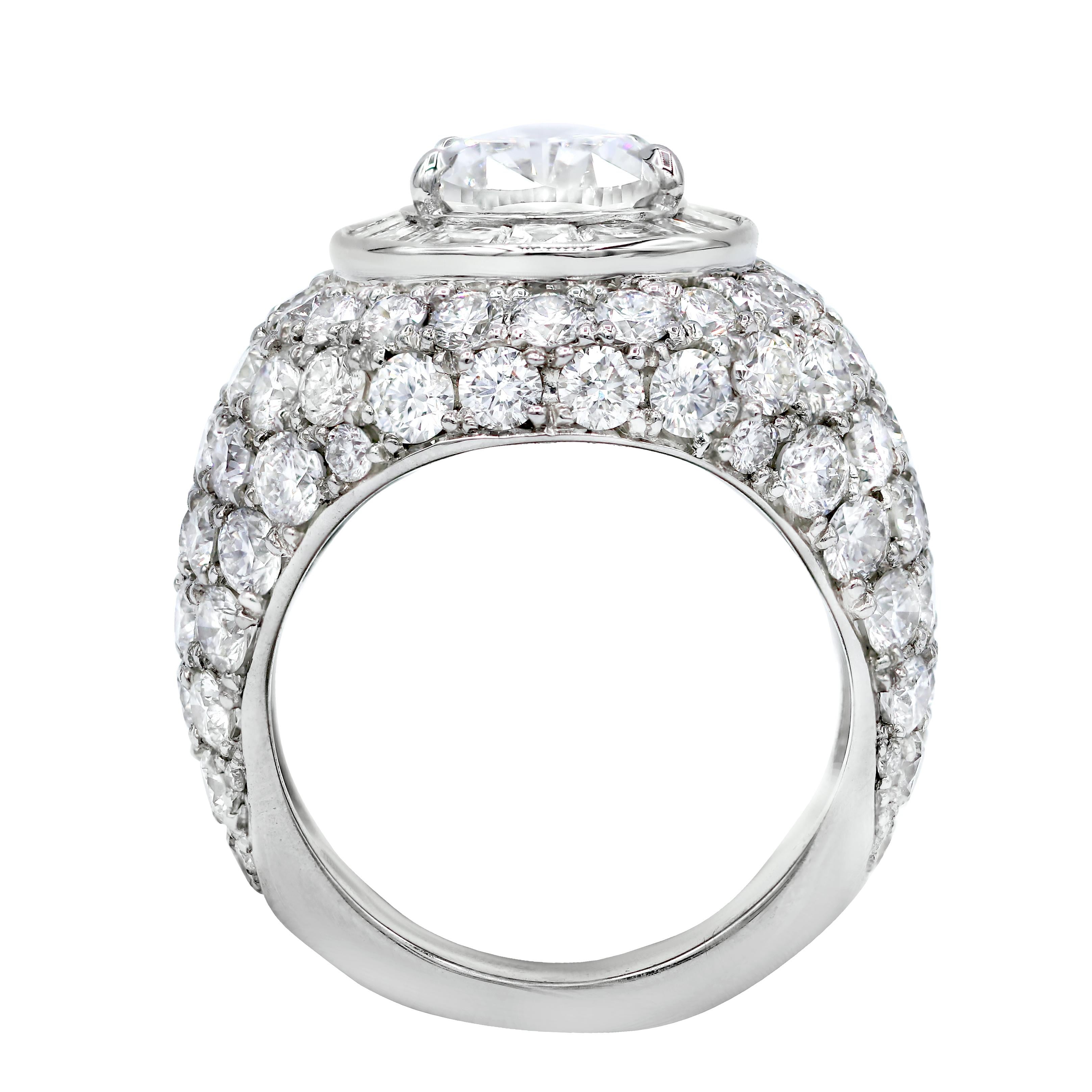 Pear Cut GIA Certified 11.40 Carat Diamond Cocktail Ring For Sale