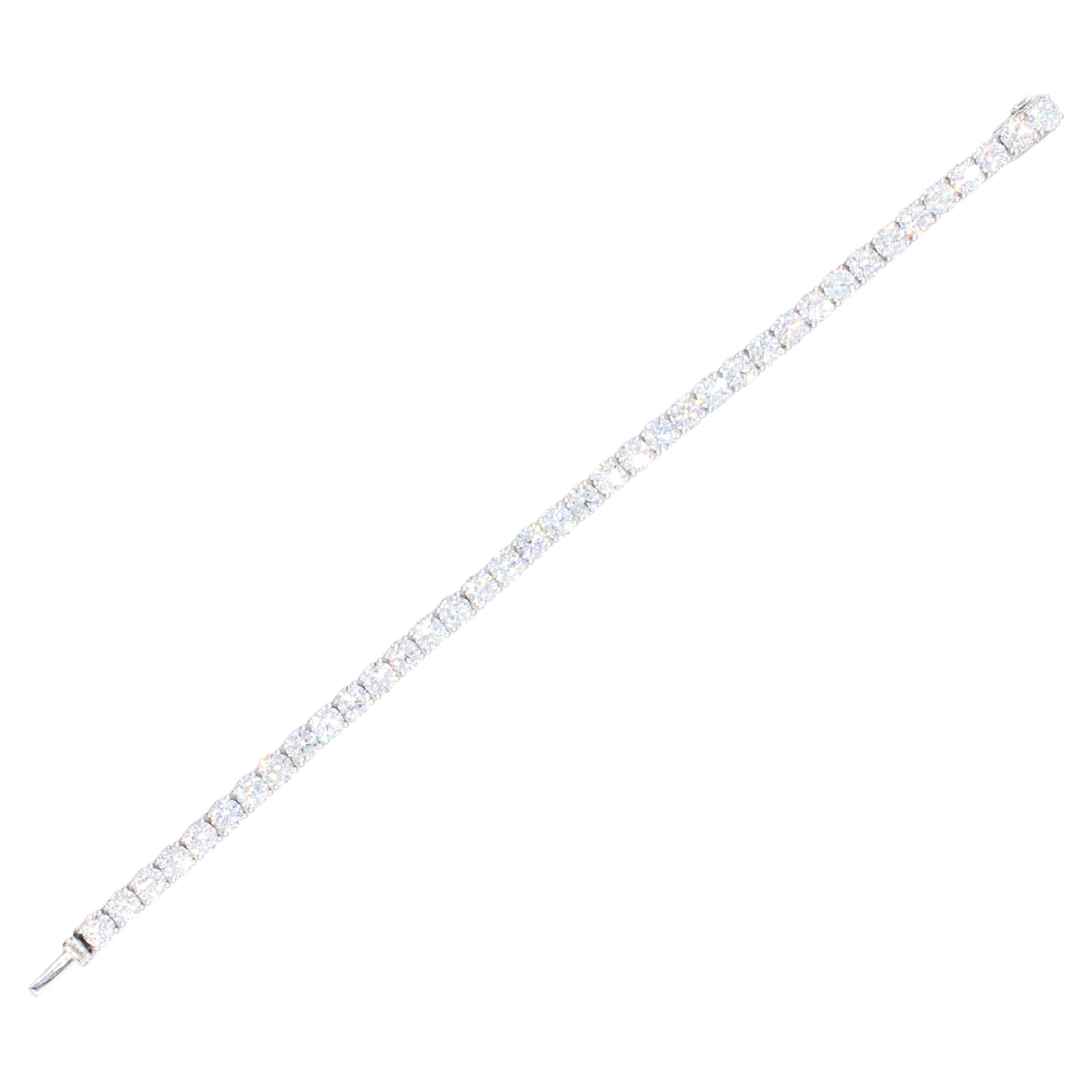 GIA-zertifiziertes 11,44 Karat Diamant-Tennisarmband 