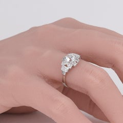 G.I.A. 1.14ct Old European Cut Diamond Antique Deco Platinum Engagement Ring