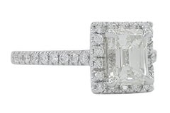 GIA Certified 1.15 Carat Emerald Cut Diamond Ring