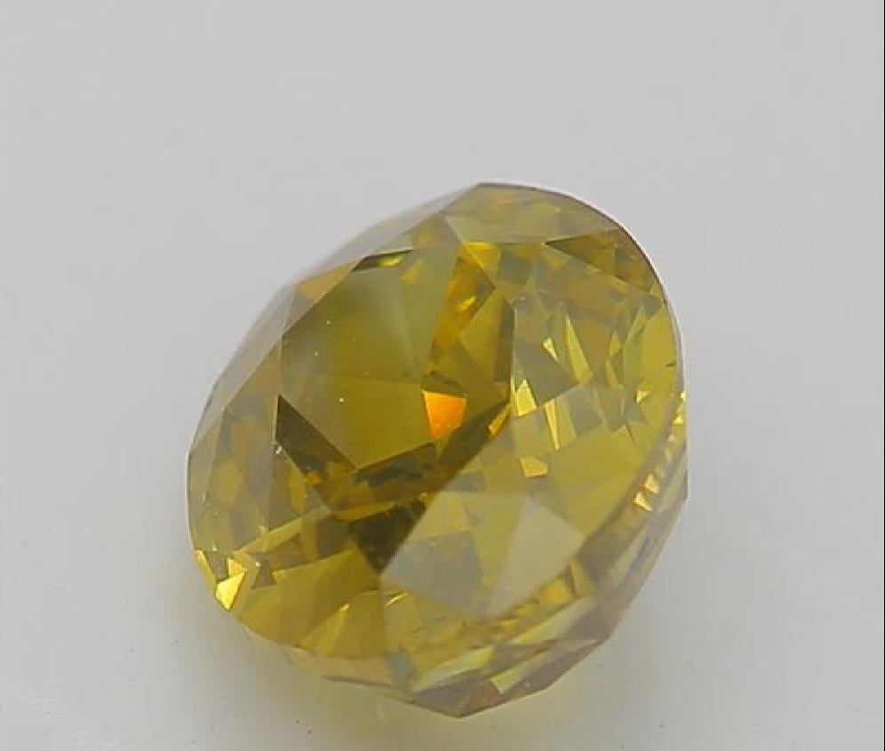 GIA Certified 1.15 Carat Fancy Dark Brown Greenish Yellow Diamond In New Condition For Sale In บางรัก, TH