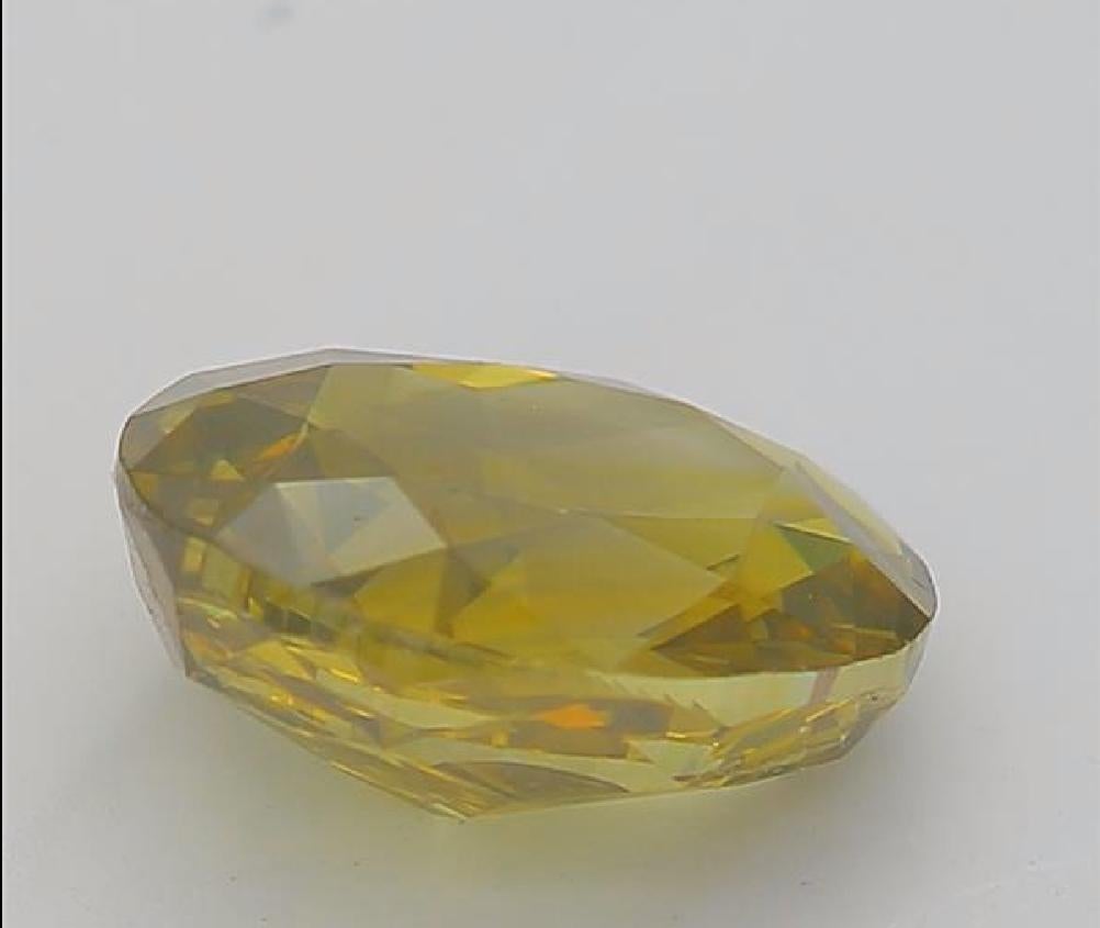 Women's or Men's GIA Certified 1.15 Carat Fancy Dark Brown Greenish Yellow Diamond For Sale