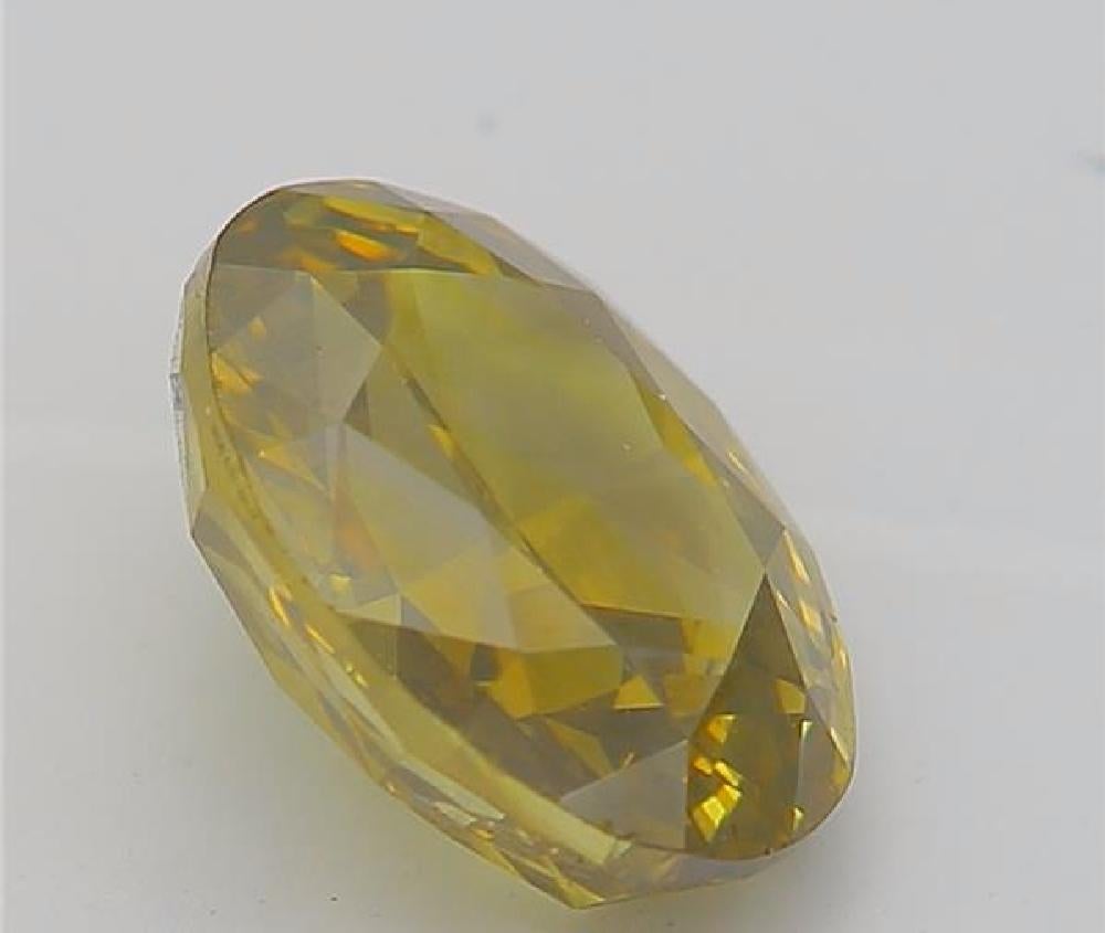 GIA Certified 1.15 Carat Fancy Dark Brown Greenish Yellow Diamond For Sale 1