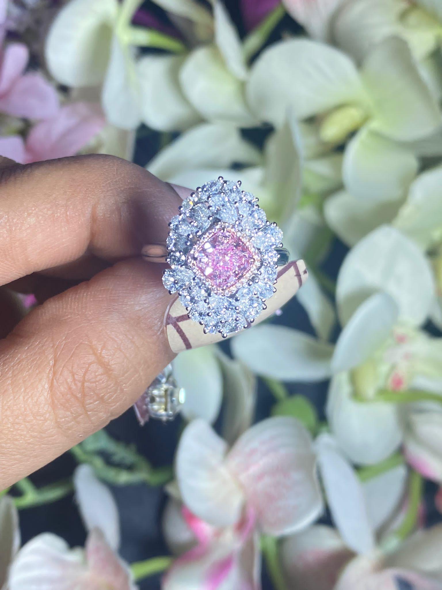 Women's GIA Certified 1.15 Carat Light Pinkish Brown Diamond Ring & Pendant Convertible For Sale
