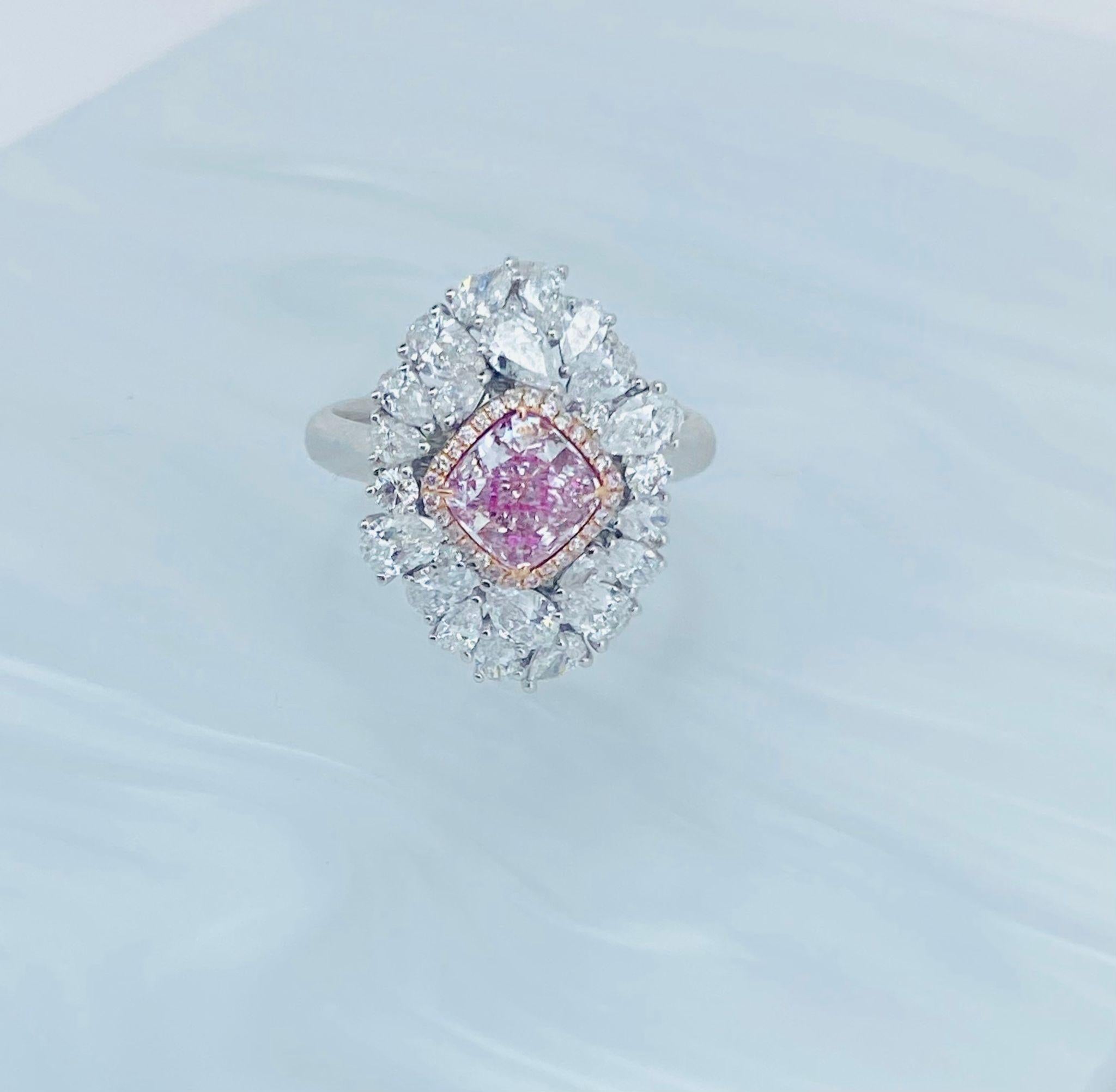 GIA Certified 1.15 Carat Light Pinkish Brown Diamond Ring & Pendant Convertible For Sale 1