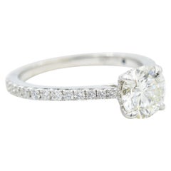 GIA Certified 1.15 Carat Round Diamond Engagement Ring 1.54 Carat