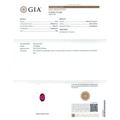 Natural Unheated Red Mozambique Ruby 1.15 carats with GIA Report / JupiterGem