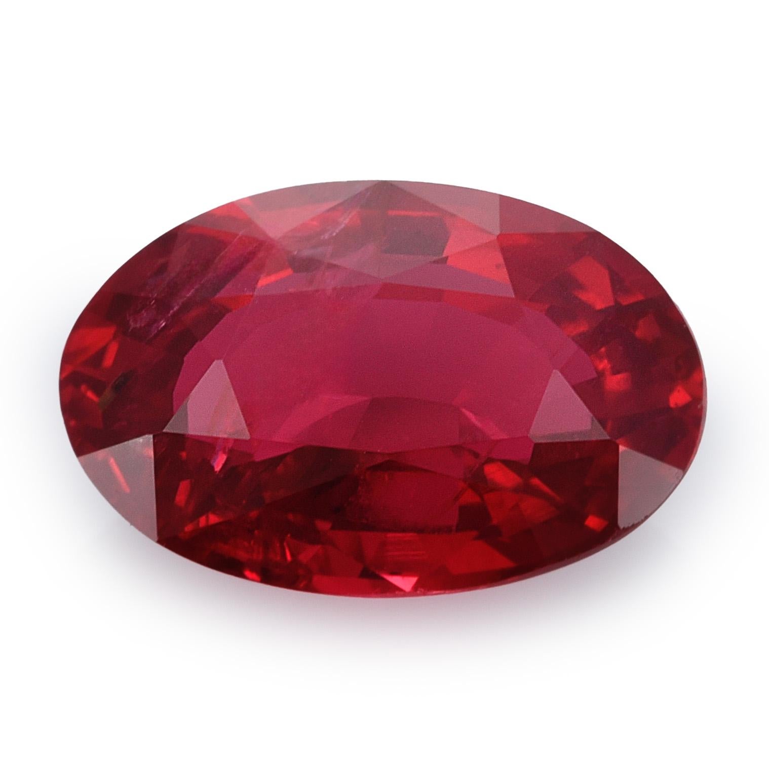 Women's or Men's GIA Certified 1.15 Carats Mozambique Ruby  For Sale