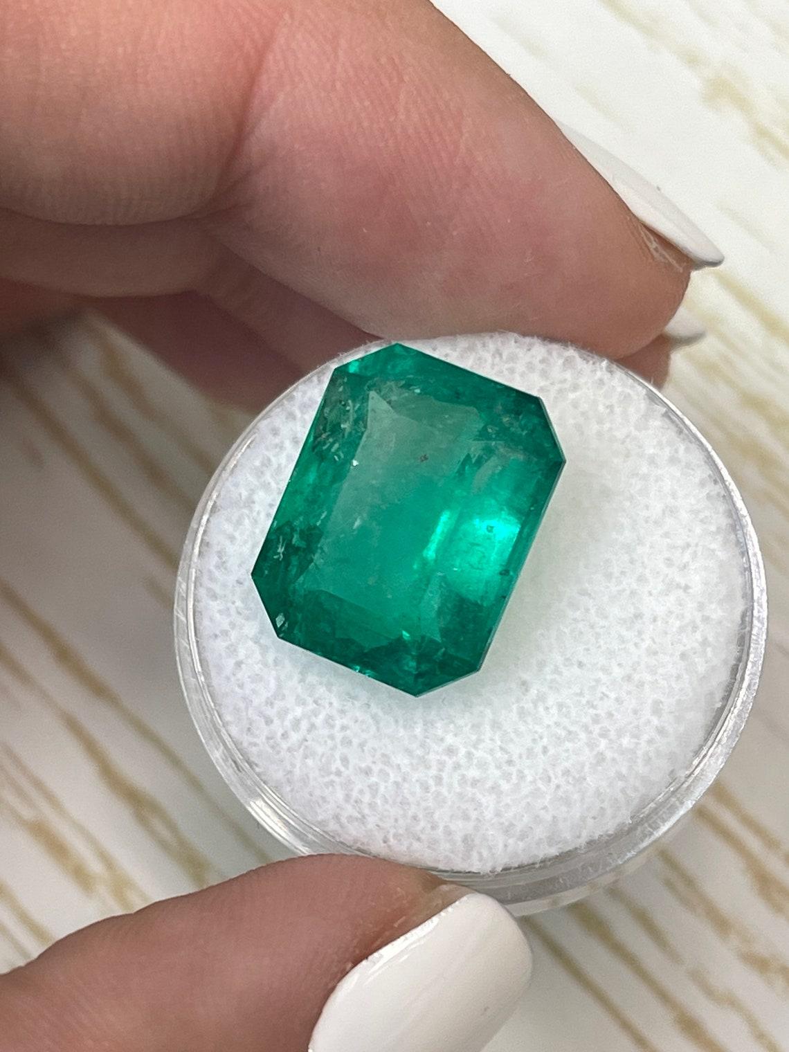GIA zertifiziert 11,52 Karat feiner Smaragdschliff kolumbianischen Smaragd - Mai-Geburtsstein im Zustand „Neu“ im Angebot in Jupiter, FL