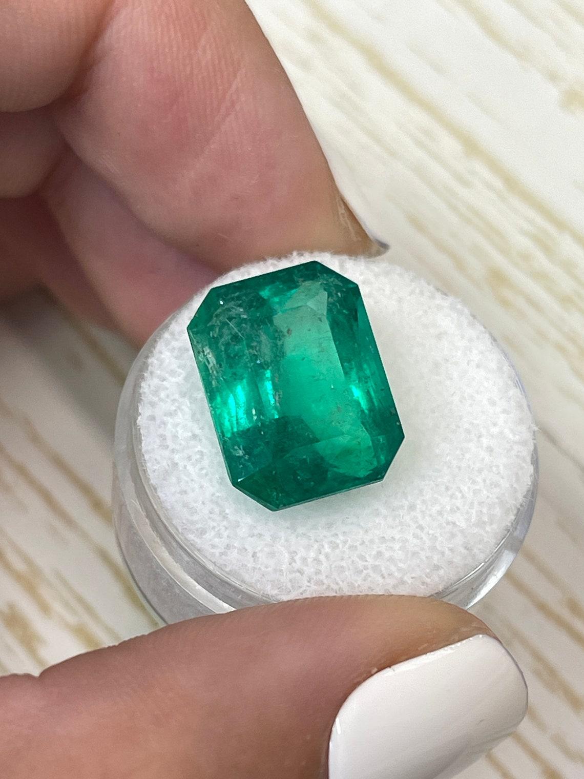 GIA zertifiziert 11,52 Karat feiner Smaragdschliff kolumbianischen Smaragd - Mai-Geburtsstein Damen im Angebot