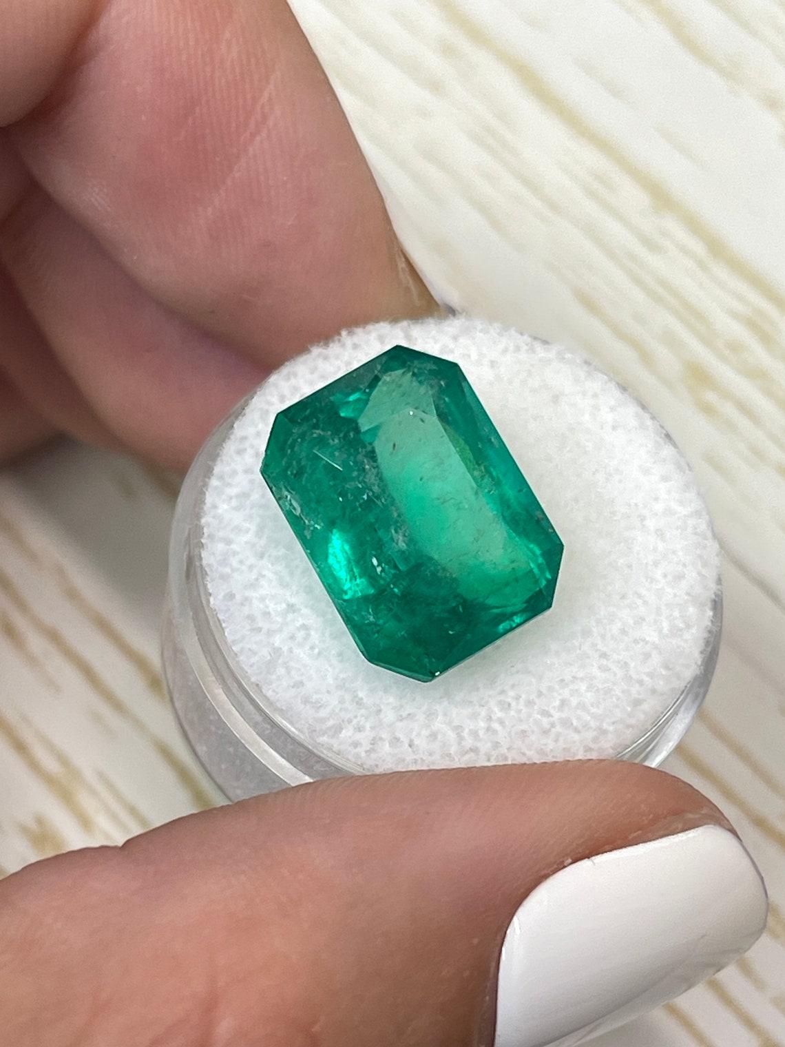 GIA zertifiziert 11,52 Karat feiner Smaragdschliff kolumbianischen Smaragd - Mai-Geburtsstein im Angebot 1