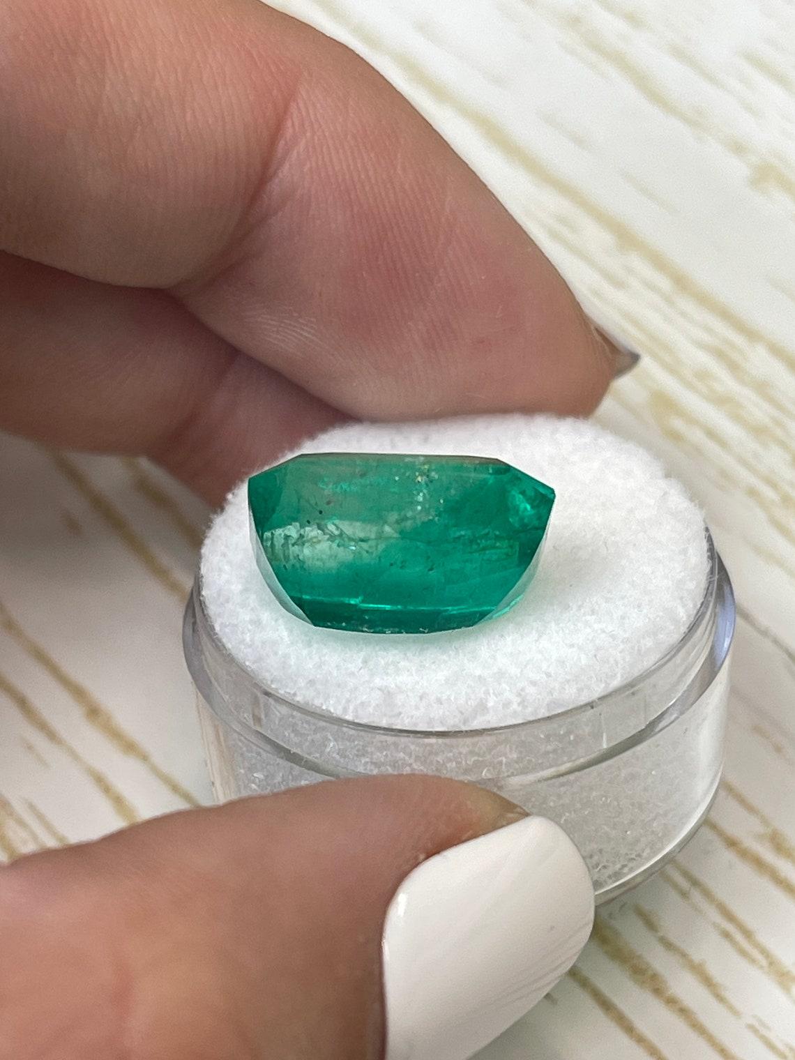 GIA zertifiziert 11,52 Karat feiner Smaragdschliff kolumbianischen Smaragd - Mai-Geburtsstein im Angebot 2
