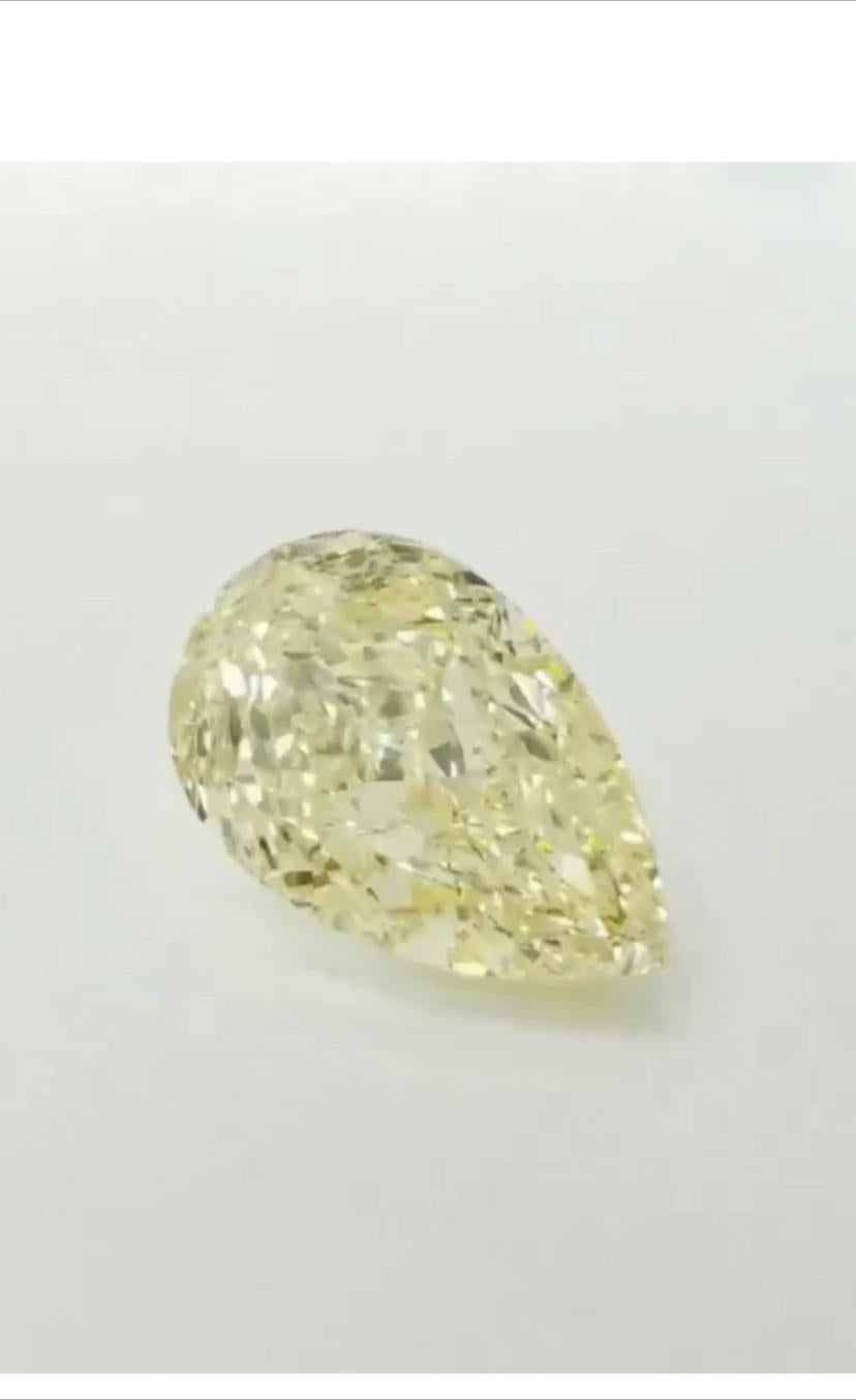 Women's GIA Certified 11, 52 Carats of Pear Cut Diamond
