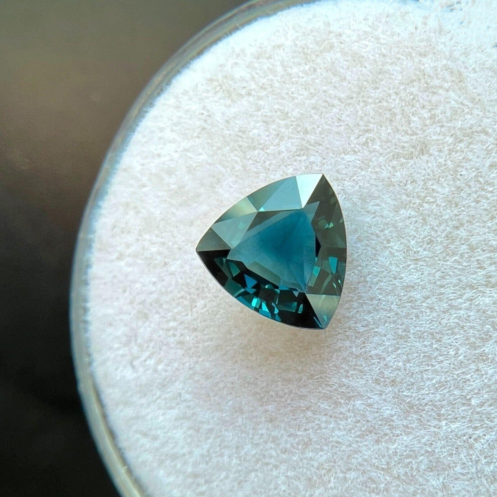 Saphir bleu de 1,15 carat non traité, pierre précieuse naturelle de taille triangulaire, certifiée GIA Neuf - En vente à Birmingham, GB