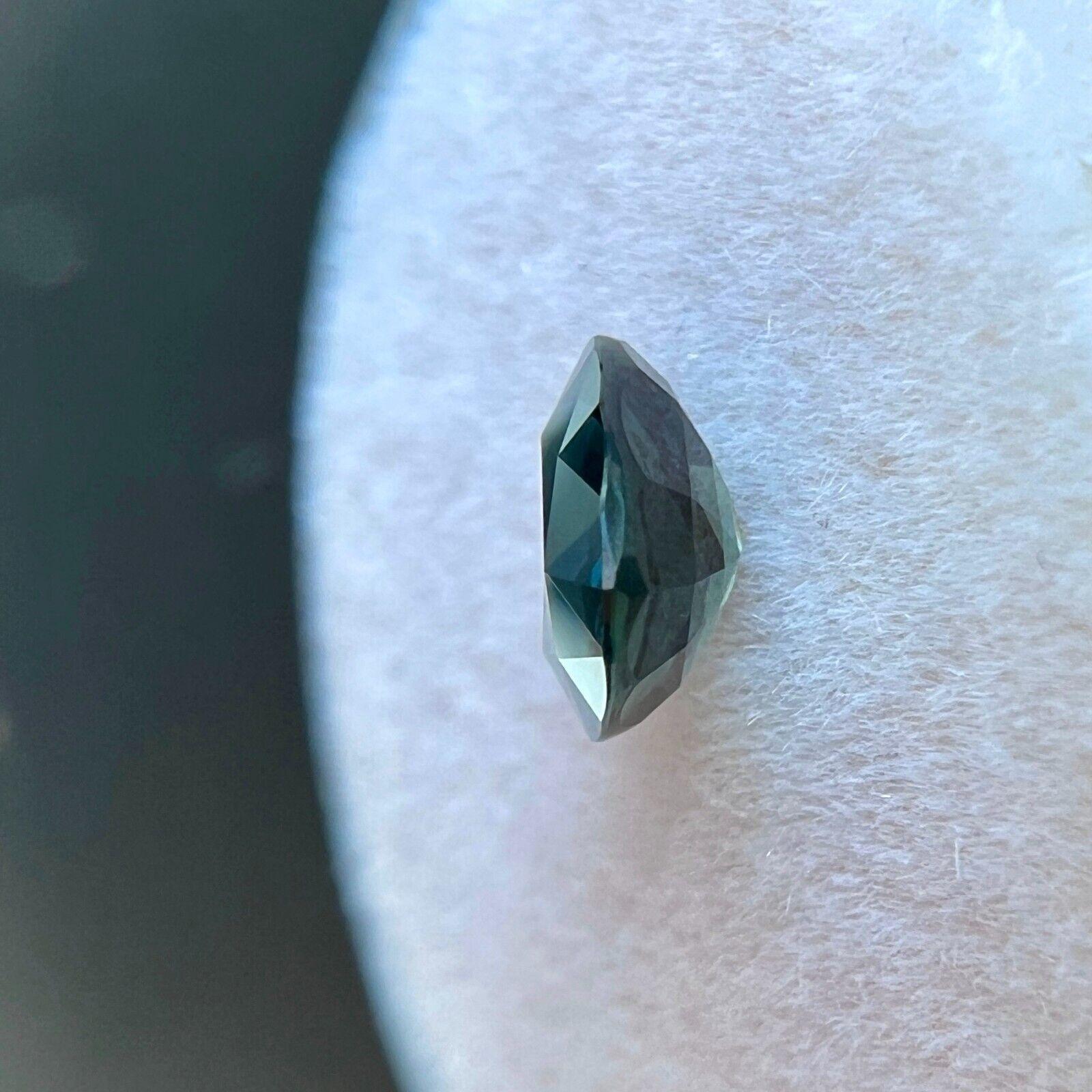GIA Certified 1.15Ct Blue Sapphire Untreated Fine Natural Triangle Cut Gemstone For Sale 3