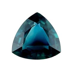 GIA Certified 1.15Ct Blue Sapphire Untreated Fine Natural Triangle Cut Gemstone