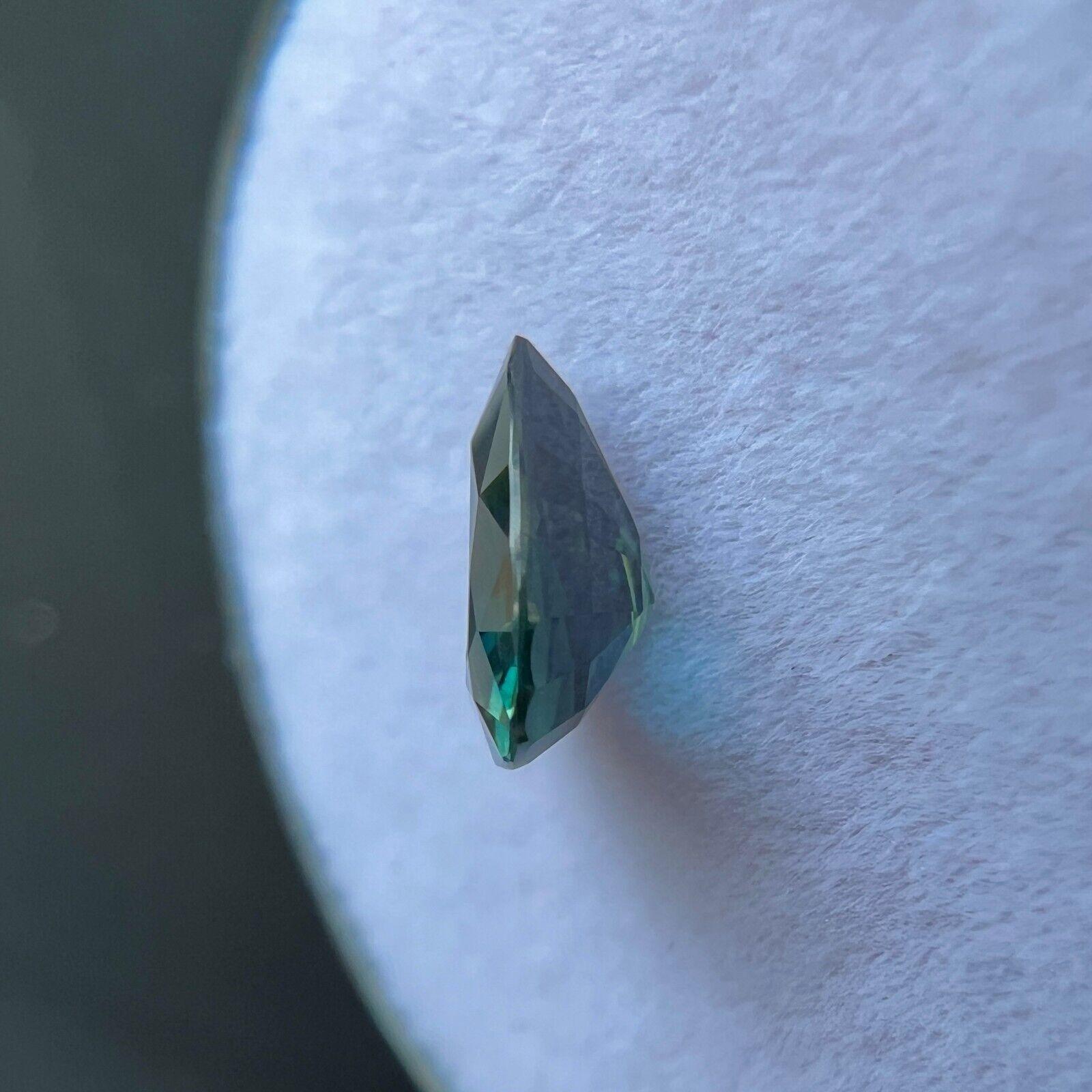 Gia Certified 1.15ct NATURAL Blue Sapphire Untreated Pear Teardrop Cut Gem For Sale 2