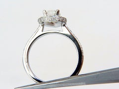 GIA Certified 1.15ct Pear Shape diamond ring 1.00ct. round accents platinum