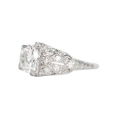 GIA Certified 1.16 Carat Diamond Platinum Engagement Ring