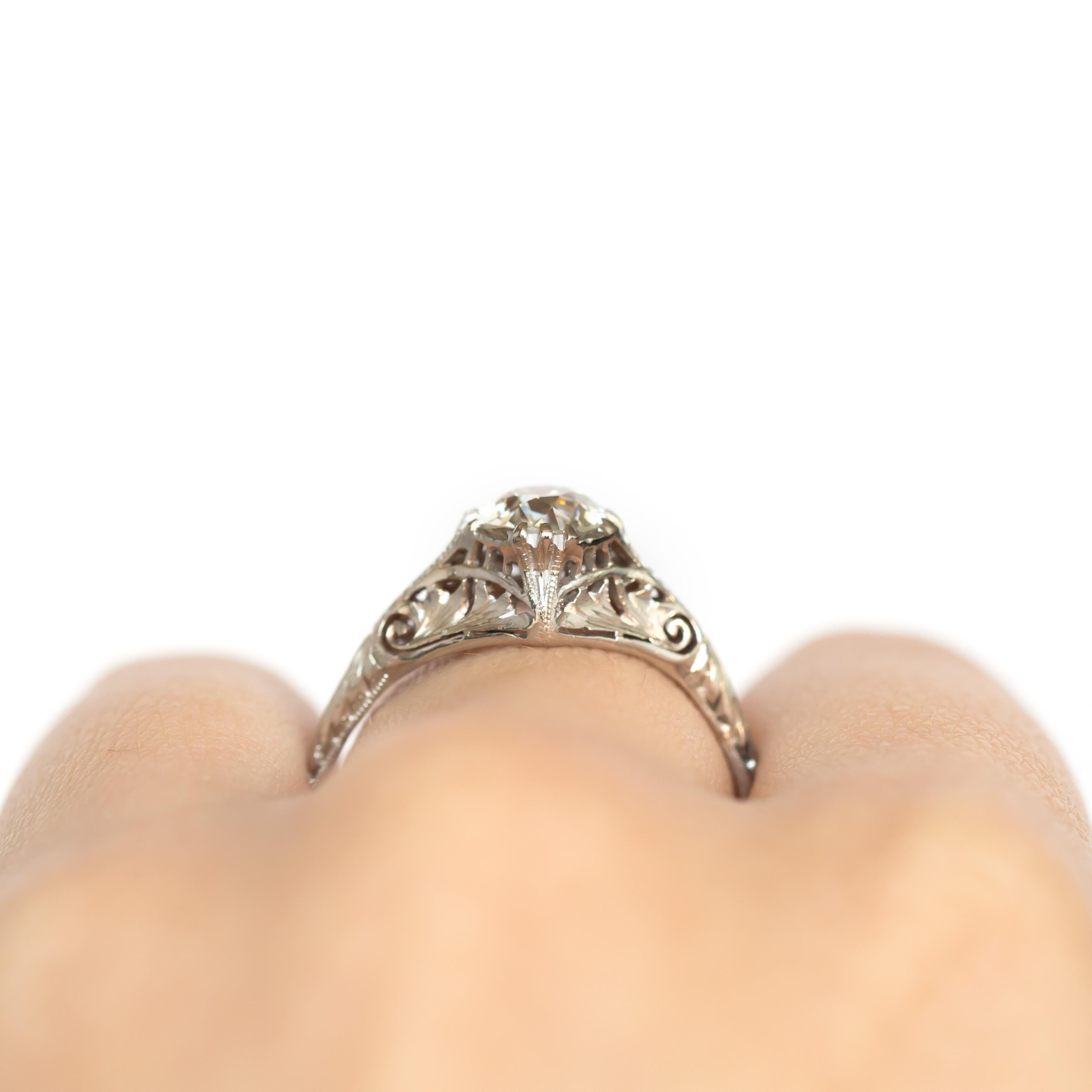 GIA Certified 1.16 Carat Diamond Platinum Engagement Ring 3