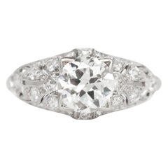GIA Certified 1.16 Carat Diamond Platinum Engagement Ring