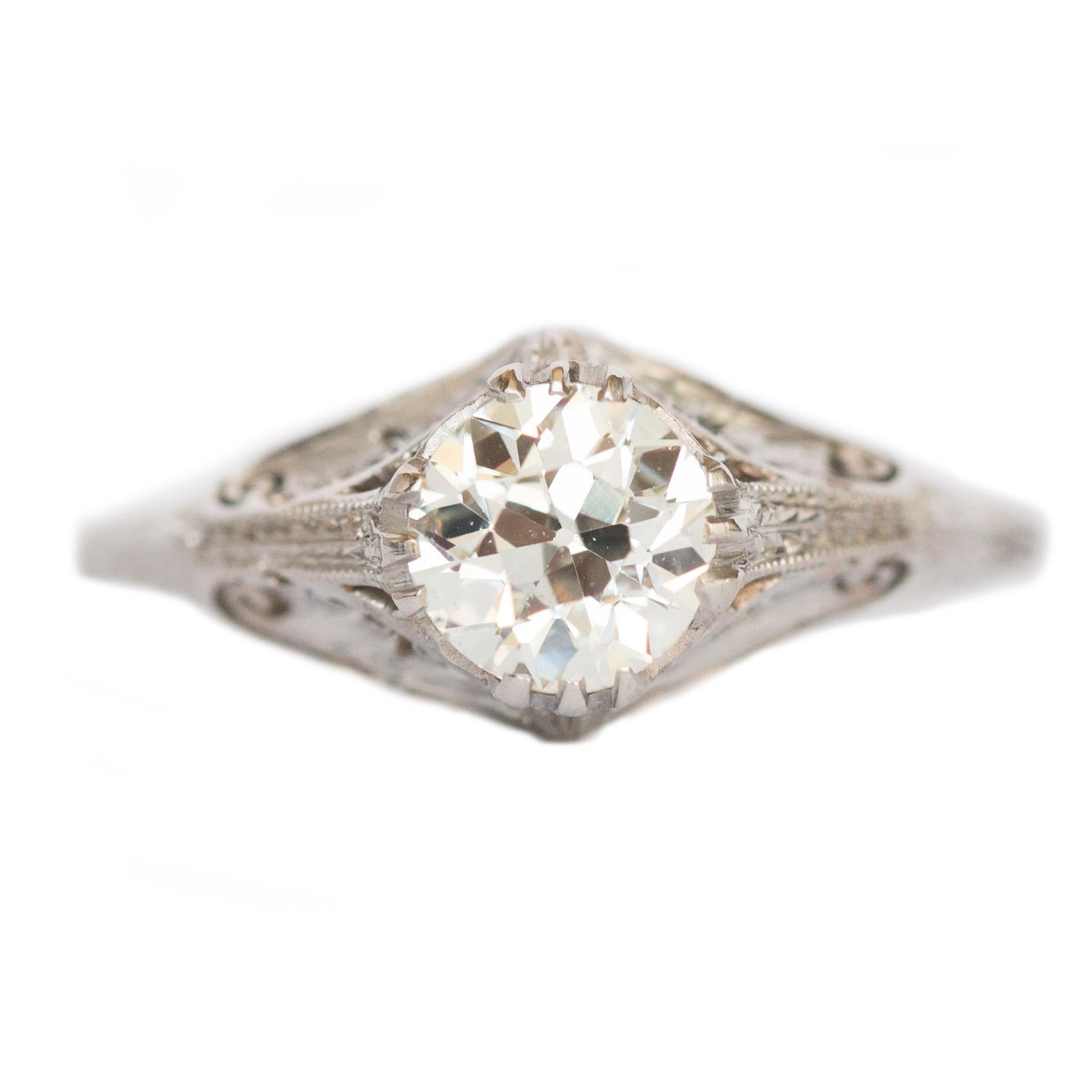 GIA Certified 1.16 Carat Diamond Platinum Engagement Ring