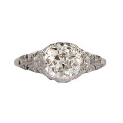 Gia Certified 1.16 Carat Diamond Platinum Engagement Ring