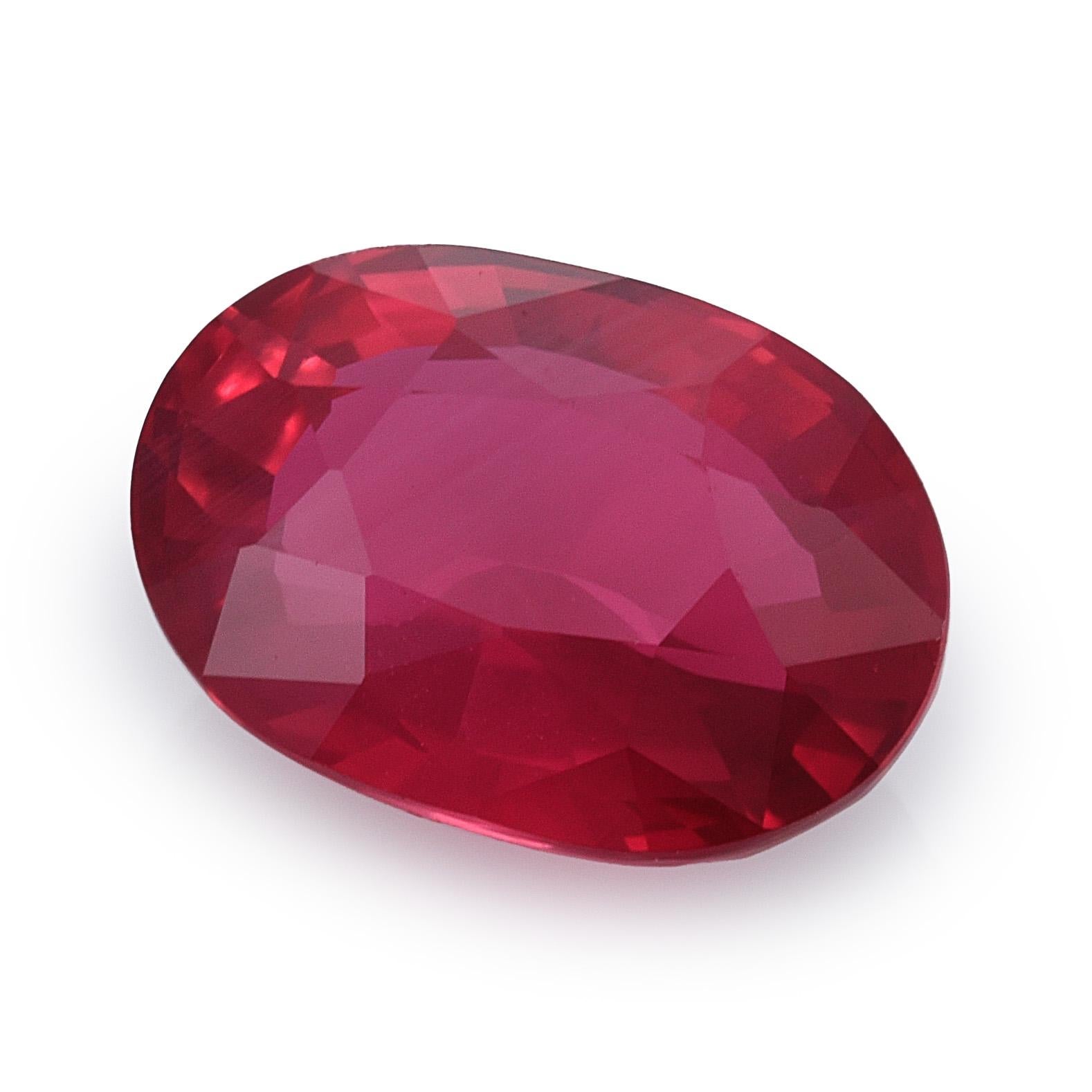 Mixed Cut GIA Certified 1.16 Carats Unheated Mozambique Ruby For Sale