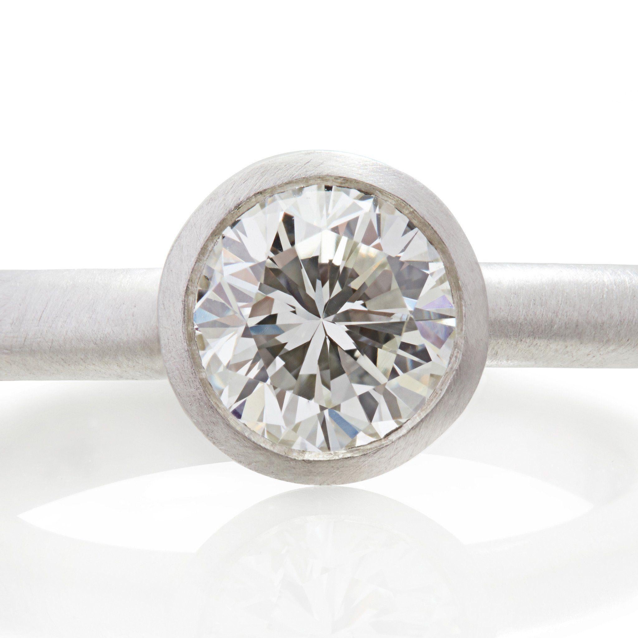 Round Cut GIA Certified 1.17 Carat Diamond Engagement Ring in Platinum