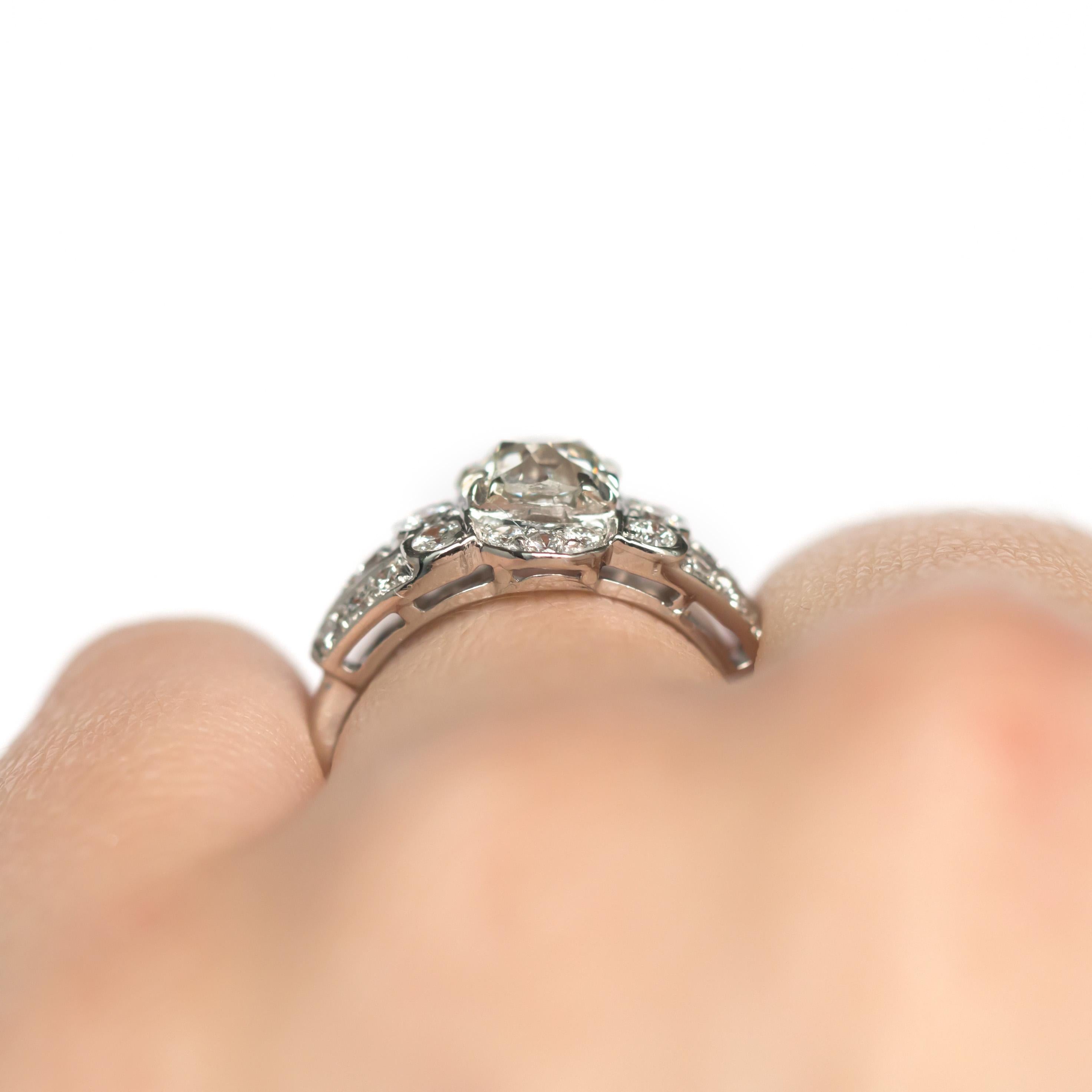 GIA Certified 1.17 Carat Diamond Platinum Engagement Ring In Good Condition For Sale In Atlanta, GA