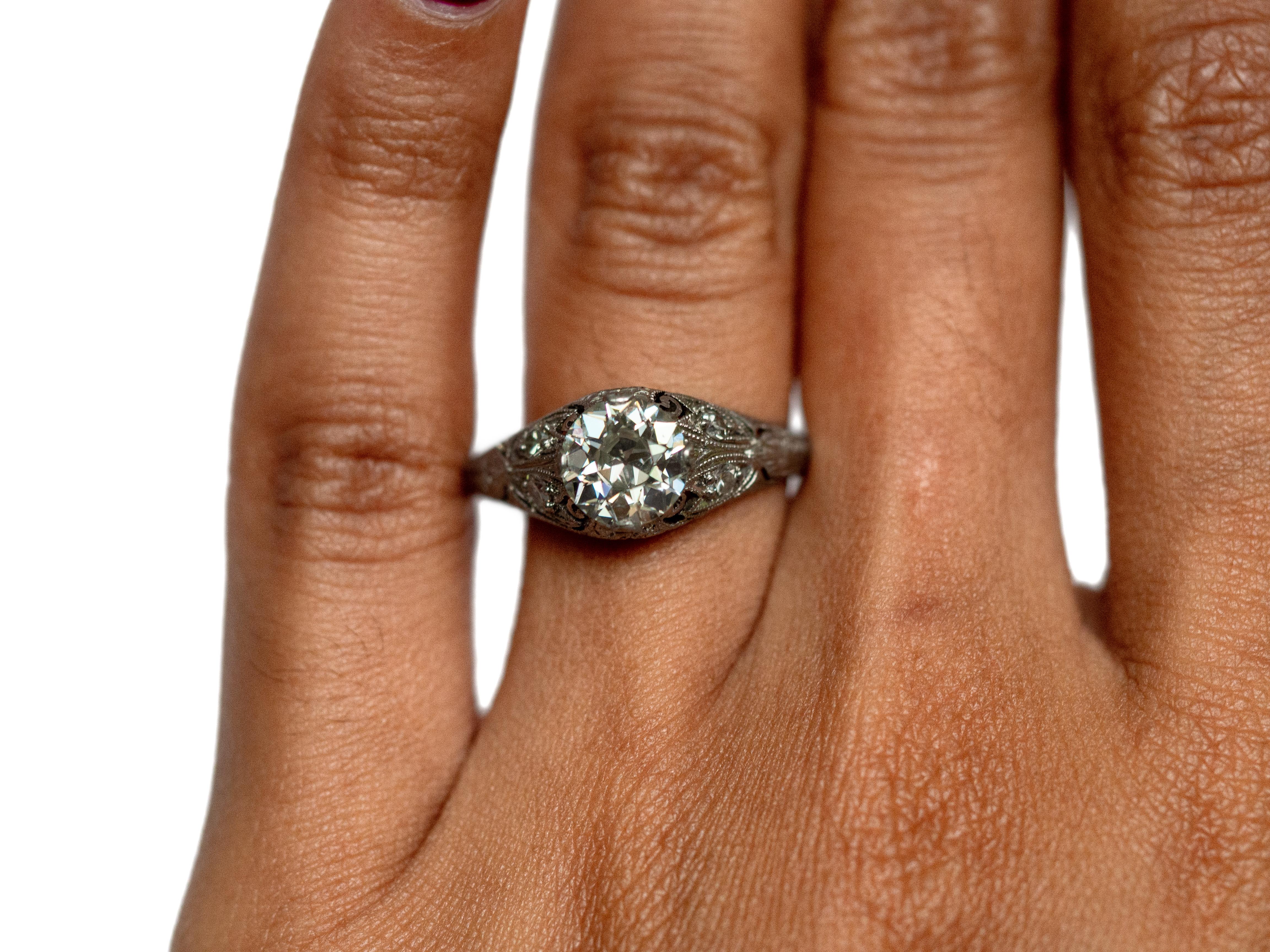 Bague de fiançailles en platine avec diamants de 1,17 carat certifiés GIA Unisexe en vente