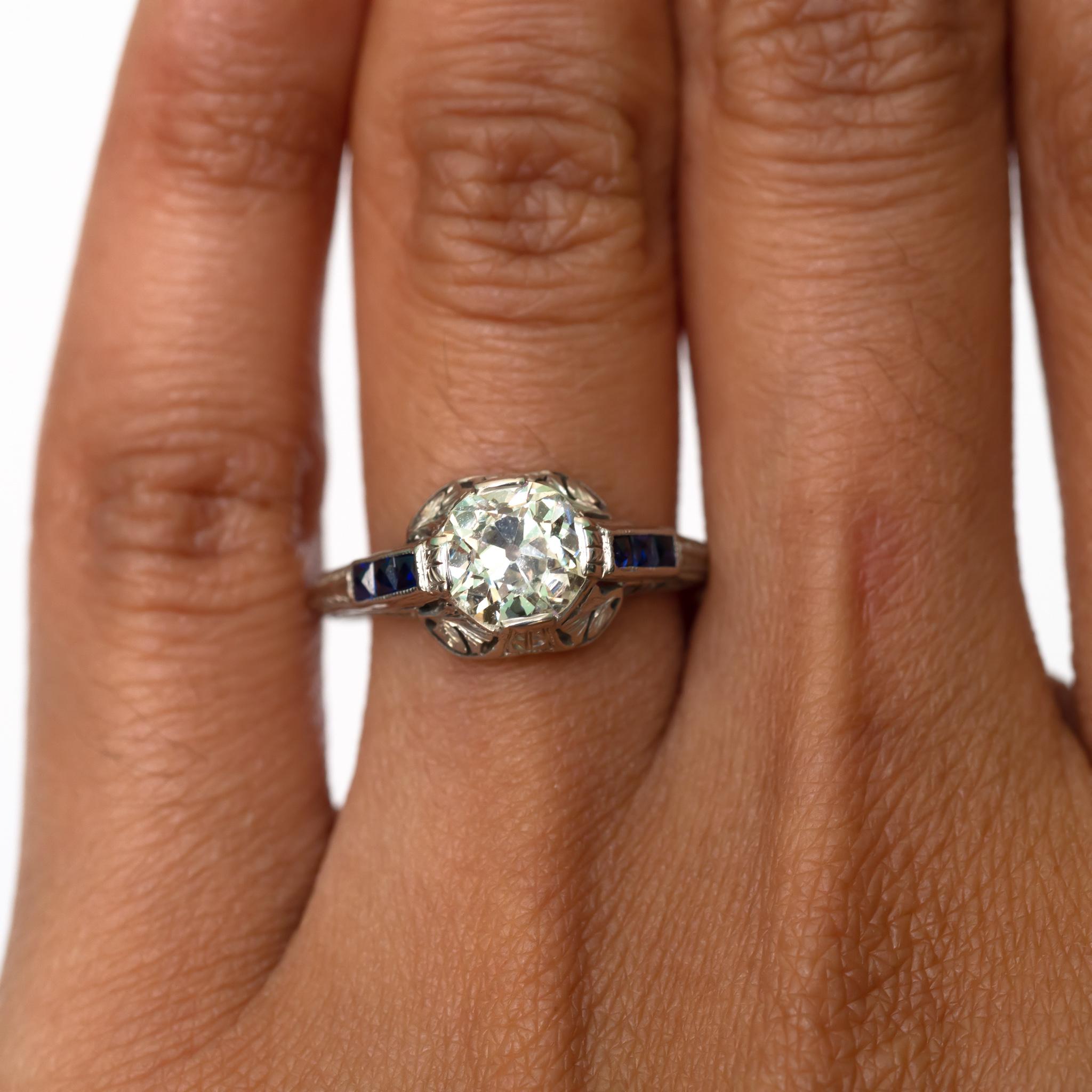 Anillo de compromiso de platino con diamante de 1.17 quilates certificado por el GIA en venta 1