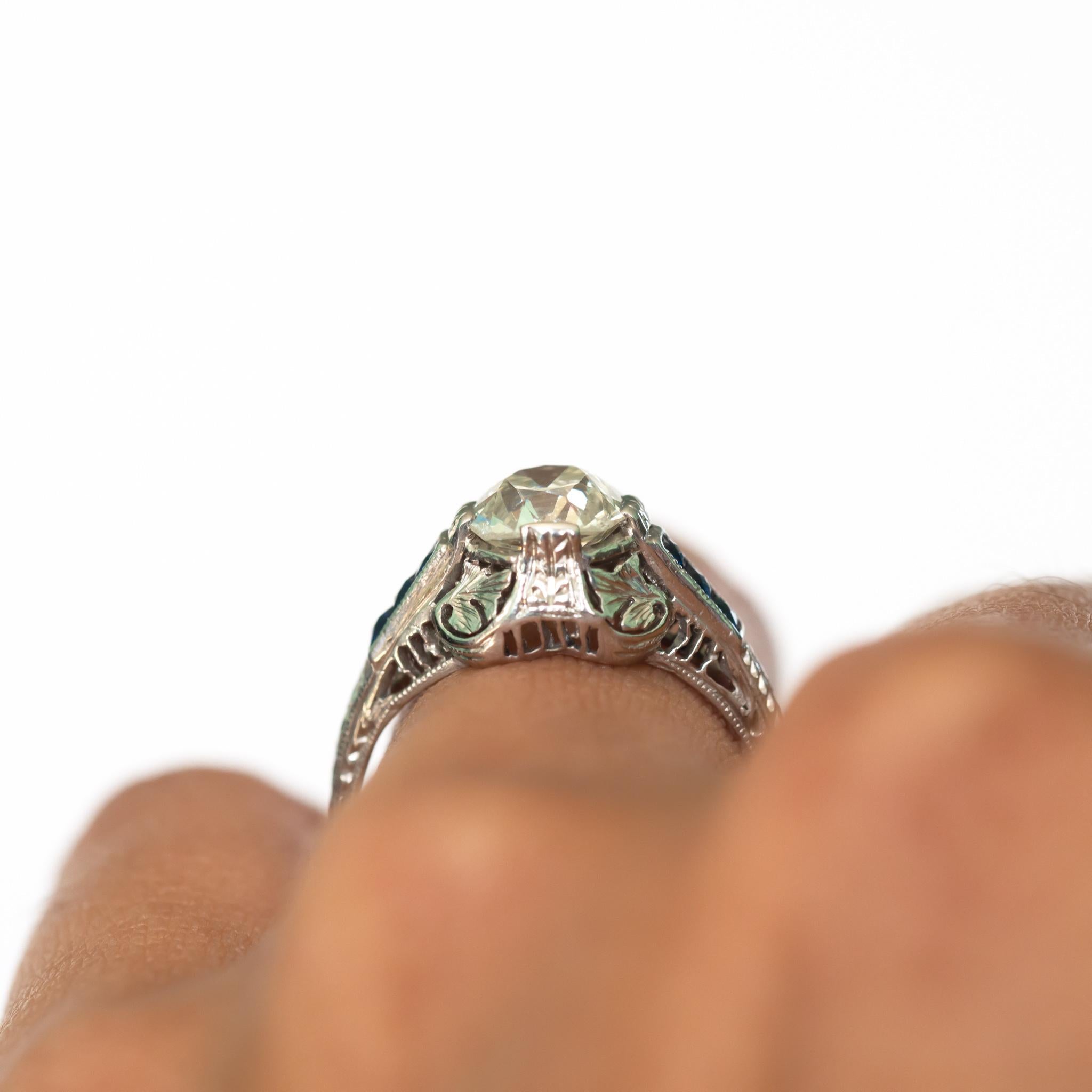 GIA Certified 1.17 Carat Diamond Platinum Engagement Ring For Sale 3