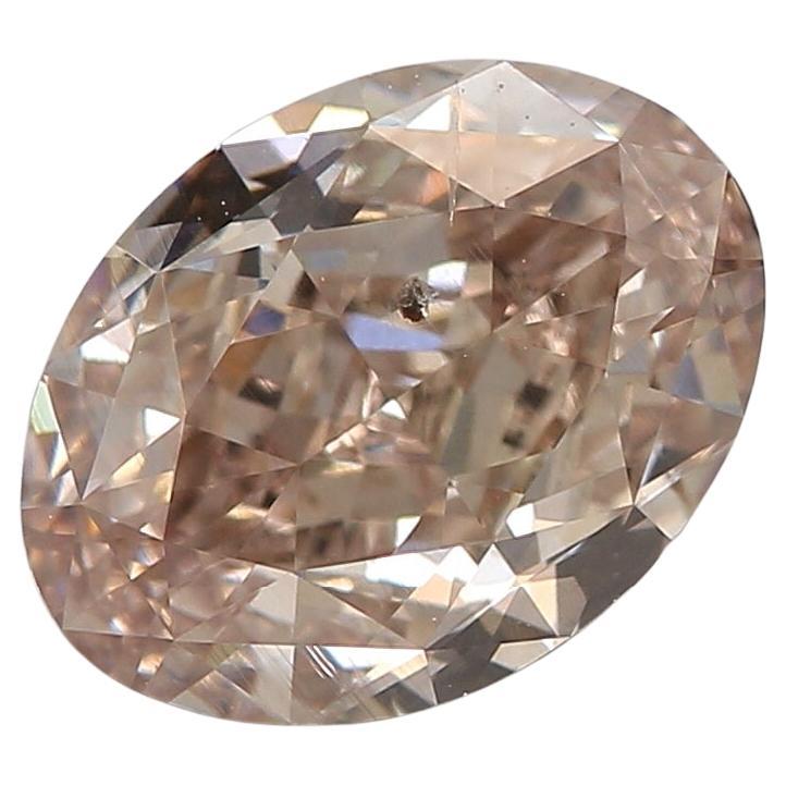 GIA Certified 1.17 Carat Fancy Pinkish Brown SI2 Clarity Diamond