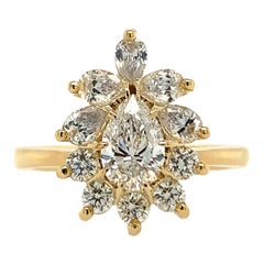 GIA Certified 1.17 Carat Pear Diamond Ring