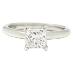GIA Certified 1.17 Carat Princess Cut Diamond Engagement Ring F VVS2 Platinum