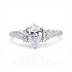 GIA Certified 1.17ct Diamonds 7-Stone Ring in 18k White Gold