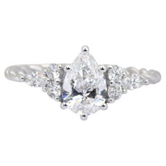 GIA Certified 1.17ct Diamonds 7-Stone Ring in 18k White Gold