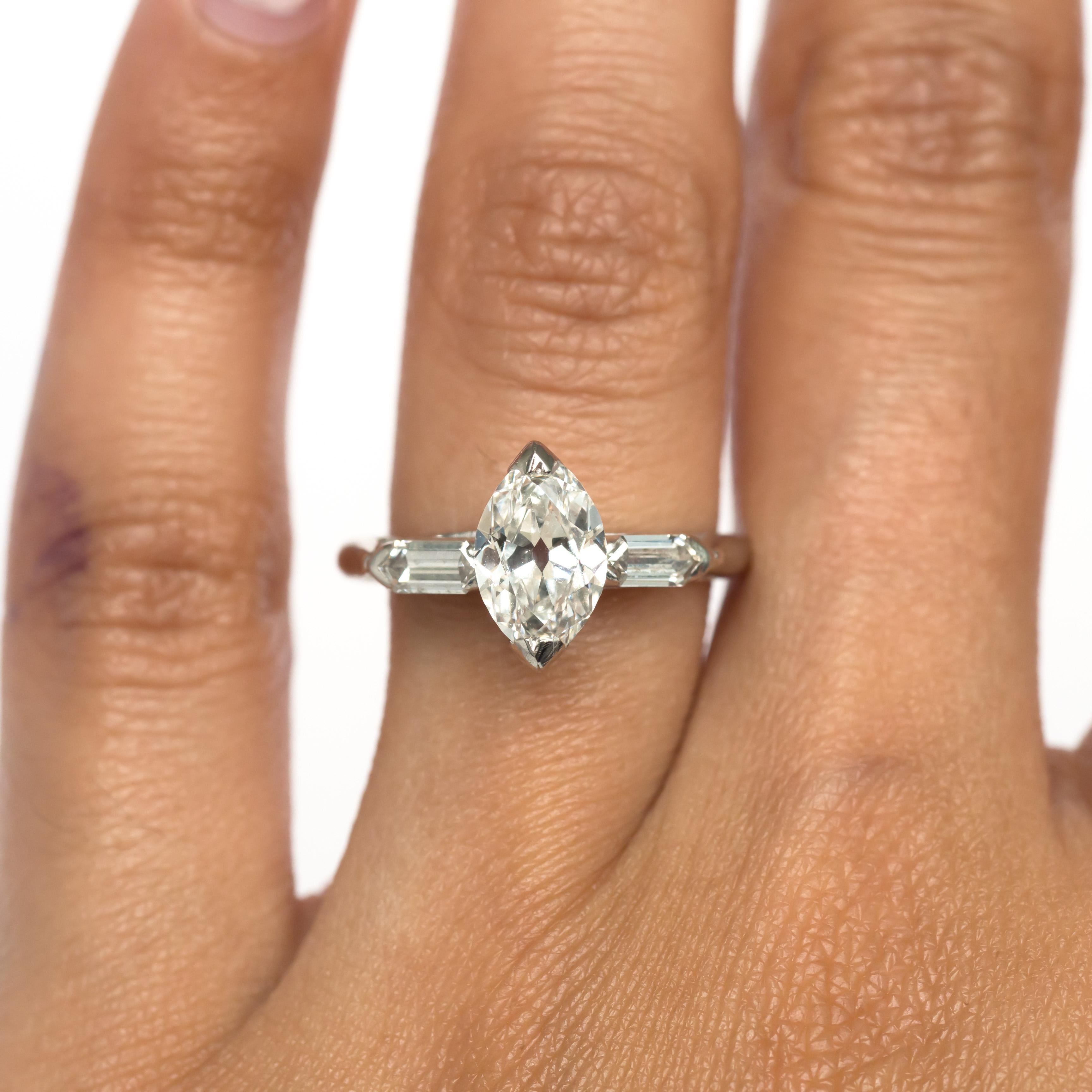 GIA Certified 1.18 Carat Diamond Platinum Engagement Ring For Sale 1