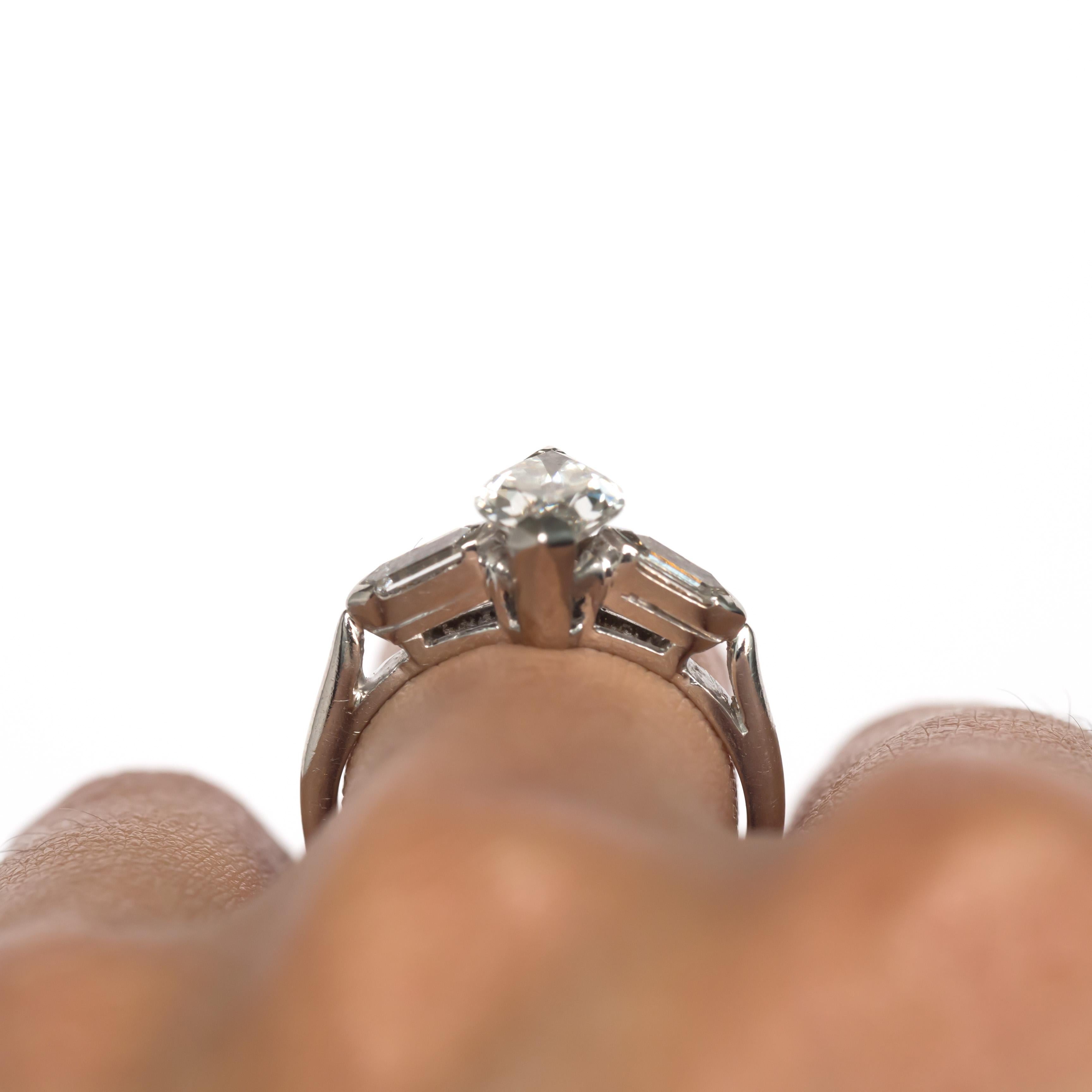 GIA Certified 1.18 Carat Diamond Platinum Engagement Ring For Sale 3