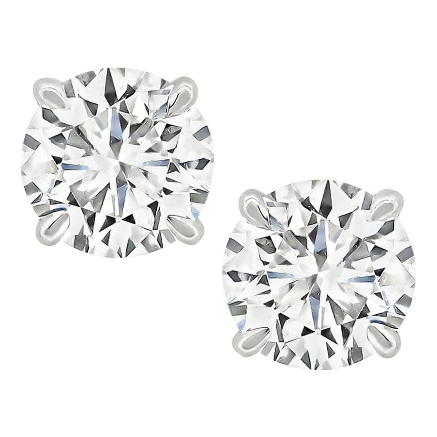GIA Certified 1.18 Carat Diamond Stud Earrings
