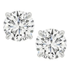 GIA Certified 1.18 Carat Diamond Stud Earrings