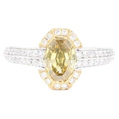 GIA certified 1.18 Carat Fancy deep Brownisg Orangy Yellow Diamond ring