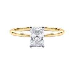 GIA-zertifizierter 1.18 Karat strahlender Solitär-Diamantring in Zackenform