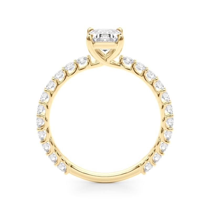 Anello di diamanti a eternità parziale con radiante da 1,18 carati certificato GIA In condizioni Nuovo in vendita a New York, NY