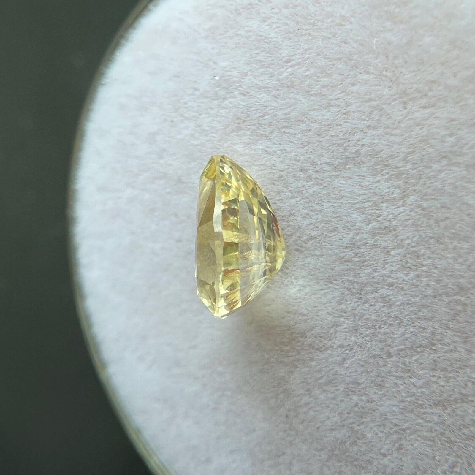 Gia Certified 1.18ct Ceylon Yellow Sapphire Untreated Pear Teardrop Cut Gem For Sale 2