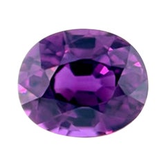 GIA Certified 1.18ct Rare Pyrope Spessartine Garnet Vivid Purple Oval Cut Gem
