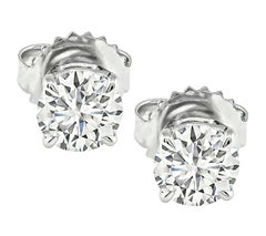 GIA Certified 1.18 Carat Diamond Stud Earrings