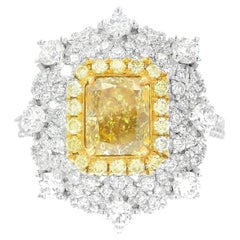 GIA Certified 1.19 Carat Fancy Brownish Yellow VS1 Clarity Diamond Ring